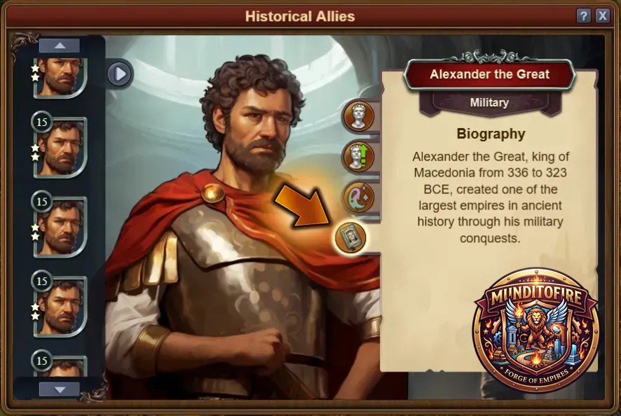Aliados Históricos Pestaña Biografía