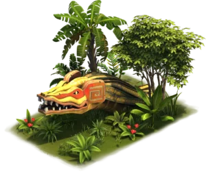 Estatua de la Serpiente Emplumada Dorada