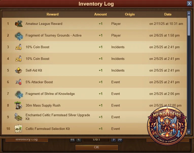 Inventario log